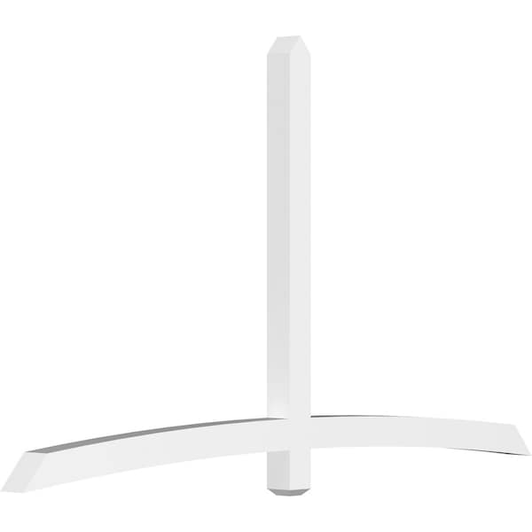 Ekena Millwork Bellingham Architectural Grade PVC Gable Bracket, 96"W x 56"H x 4"D x 4"F, 14/12 Pitch GBP096X56X0404BEL00 - main